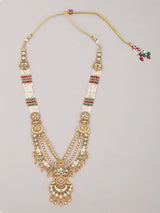 Kundan Studded Rajwadi Rani Haar Set with Chandbali Earrings