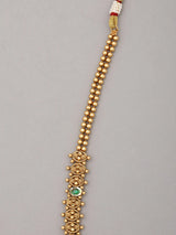 Rajwadi Three Layer Rani Haar and Earrings Set with Bead Drop