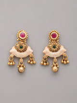 Floral Kundan Choker Set with Brass and Bead Drops