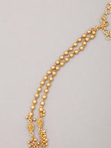Kundan Temple South Indian Brass Necklace Set with Beads
