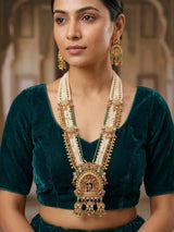 Radha Krishna Rajwadi Multi Strand Beaded Rani Haar Set