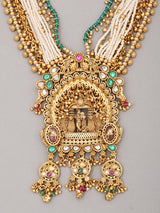 Radha Krishna Rajwadi Multi Strand Beaded Rani Haar Set