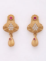 Kundan Meenakari Brass Pendant Necklace and Earrings Set