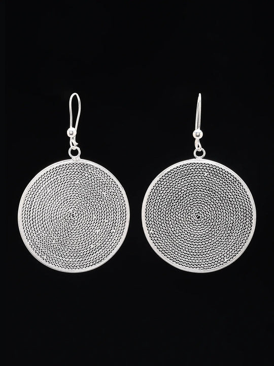 Handcrafted Tarakasi Filigree Sterling Silver Earrings