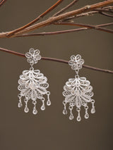 Tarakasi Filigree Sterling Silver Flower Earrings