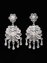 Tarakasi Filigree Sterling Silver Flower Earrings