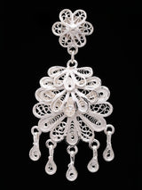 Tarakasi Filigree Sterling Silver Flower Earrings