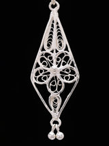 Cuttack Tarakasi Filigree Sterling Silver Flower Earrings