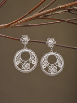 Floral Tarakasi Filigree Sterling Silver Drop Earrings