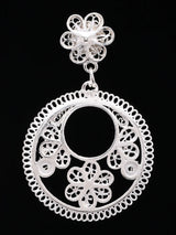 Floral Tarakasi Filigree Sterling Silver Drop Earrings