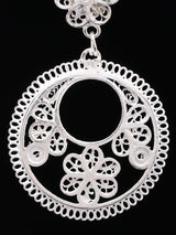 Floral Tarakasi Filigree Sterling Silver Drop Earrings