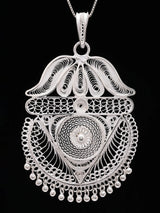 Tarakasi Filigree Sterling Silver Pendant and Earrings Set