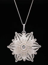 Tarakasi Filigree Floral Sterling Silver Pendant