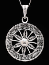 Chakra Filigree Tarakasi Sterling Silver Pendant