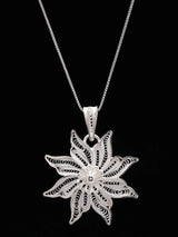 Floral Tarakasi Filigree Sterling Silver Pendant