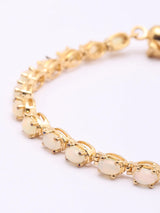 Faceted Ethiopian Opal Sterling Silver Tennis Bracelet