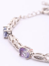 Faceted Fluorite and Sterling Silver Bracelet