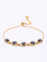 Sapphire Sterling Silver Adjustable Bracelet