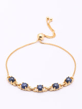 Sapphire Sterling Silver Adjustable Bracelet