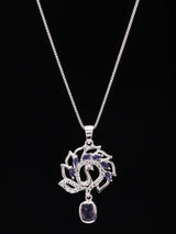 Iolite Peacock Sterling Silver Pendant