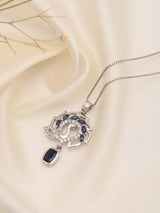 Iolite Peacock Sterling Silver Pendant