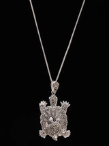 Marcasite Turtle Sterling Silver Pendant
