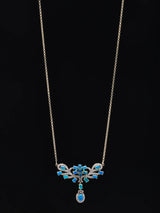 Faceted Aquamarine Sterling Silver Necklace