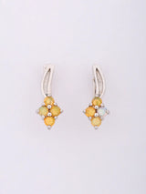Ethiopian Opal Sterling Silver Stud Earrings