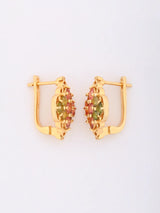 Faceted Multicolour Tourmaline Sterling Silver Stud Earrings