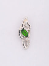 Marquise Green Tourmaline Sterling Silver Stud Earrings