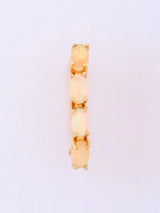 Ethiopian Opal Row Sterling Silver Stud Earrings