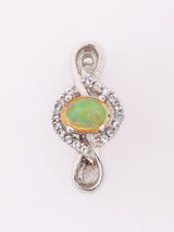 Oval Ethiopian Opal Sterling Silver Stud Earrings