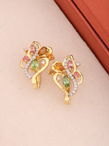 Multicolour Tourmaline Designer Sterling Silver Earrings