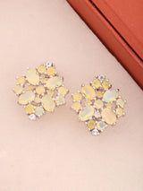 Ethiopian Opal Cluster Sterling Silver Stud Earrings
