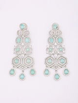 Teardrop Crystal Bridal Necklace Set with Maang Tikka