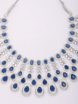 Zircon and Crystal Stone Necklace Set with Maang Tikka