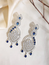 Teardrop Crystal Zirconia Statement Dangle Earrings