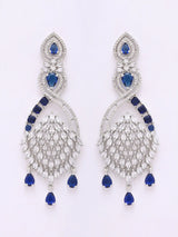 Teardrop Crystal Zirconia Statement Dangle Earrings