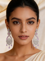 Teardrop Crystal Zirconia Statement Dangle Earrings