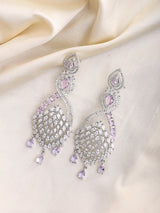 Teardrop Crystal Zirconia Statement Dangle Earrings