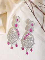 Teardrop Crystal Zirconia Statement Dangle Earrings