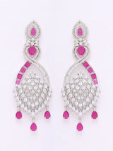 Teardrop Crystal Zirconia Statement Dangle Earrings