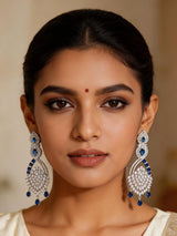Teardrop Crystal Zirconia Statement Dangle Earrings