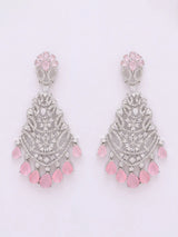 Sea Green American Diamond Statement Earrings
