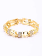 Ribbed Panel American Diamond Bracelet