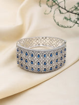 Polychrome American Diamond Stone Studded Cuff Bracelet