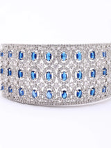 Polychrome American Diamond Stone Studded Cuff Bracelet