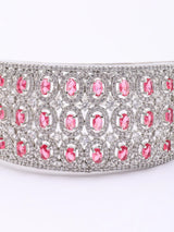 Polychrome American Diamond Stone Studded Cuff Bracelet