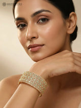 Polychrome American Diamond Stone Studded Cuff Bracelet