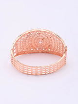 Rose Gold Sunburst American Diamond Cuff Bracelet